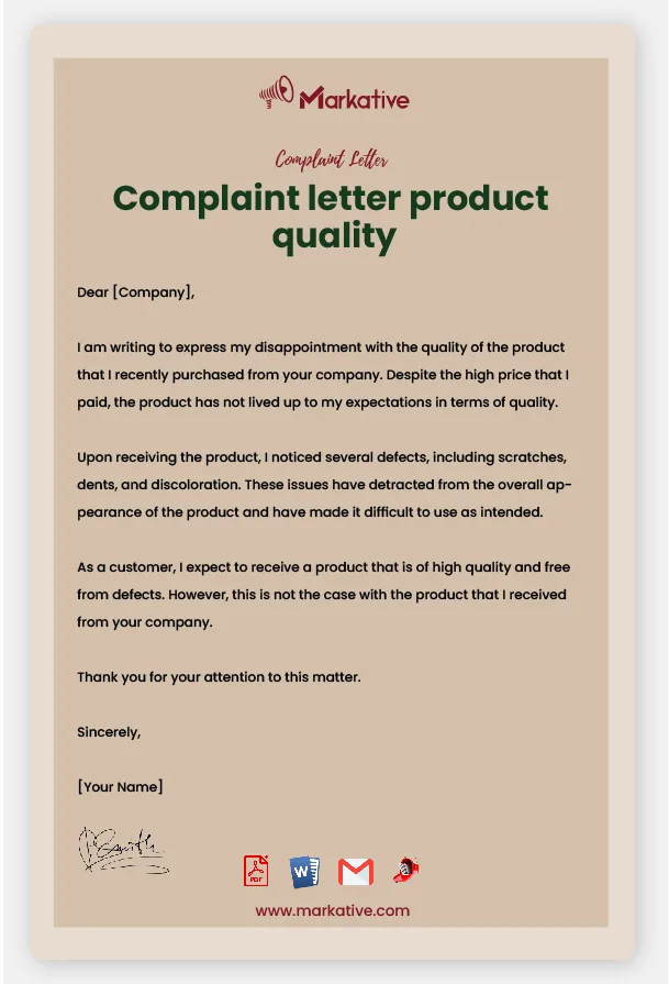 customer review complaint screenshot