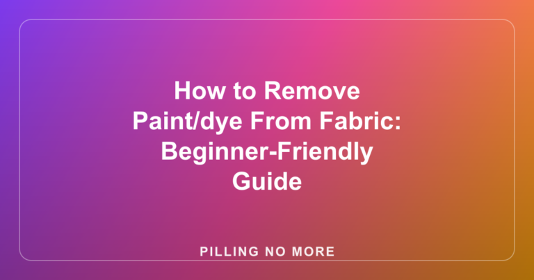 How to Remove Paint/dye From Fabric: Beginner-Friendly Guide
