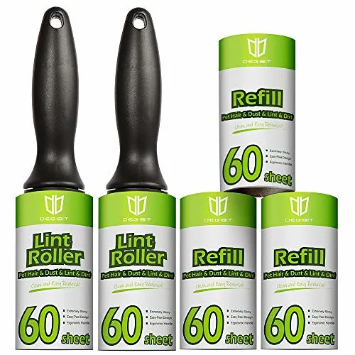 lint roller removing pet hair from fabric