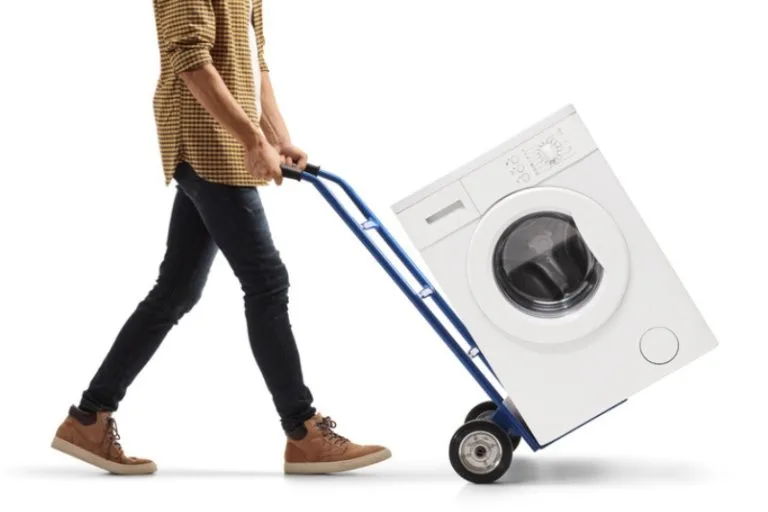 moving heavy washing machine safely
