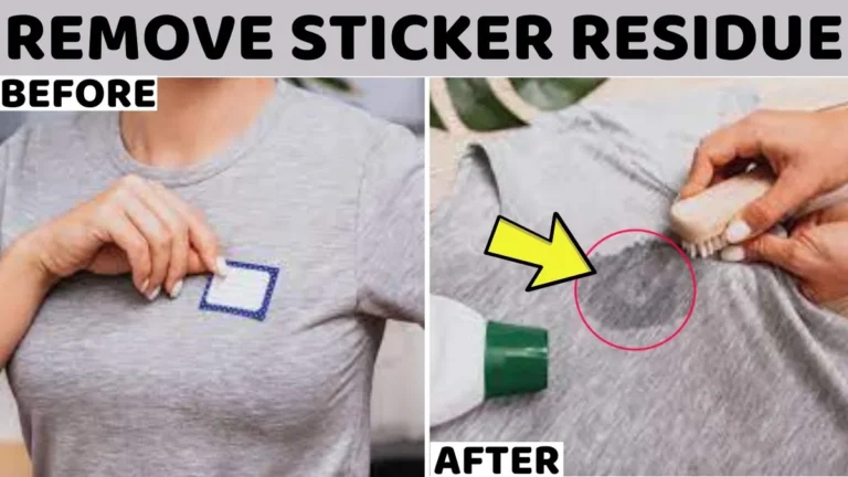 Removing sticker residue from fabric with household items