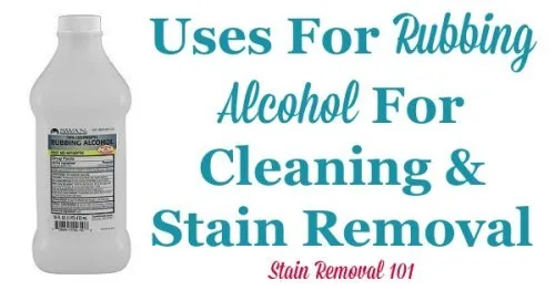 rubbing alcohol on cotton ball for stain removal