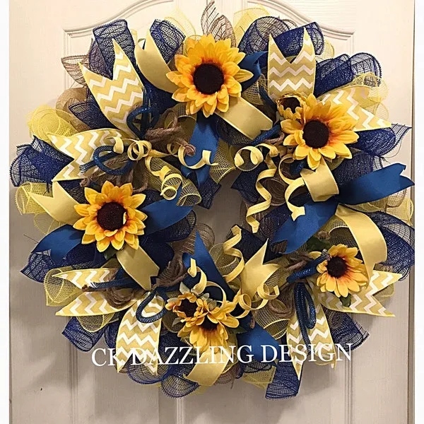 Side-by-side comparison of burlap, cotton, and deco mesh wreaths