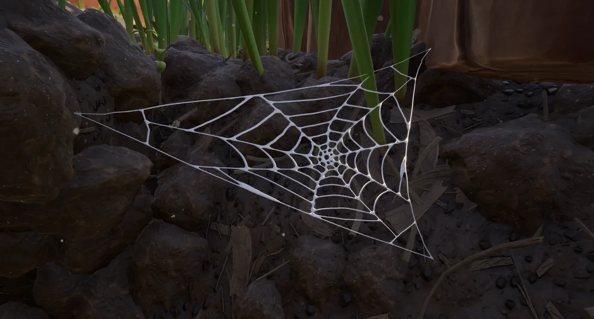 Spider web lint location in Grounded