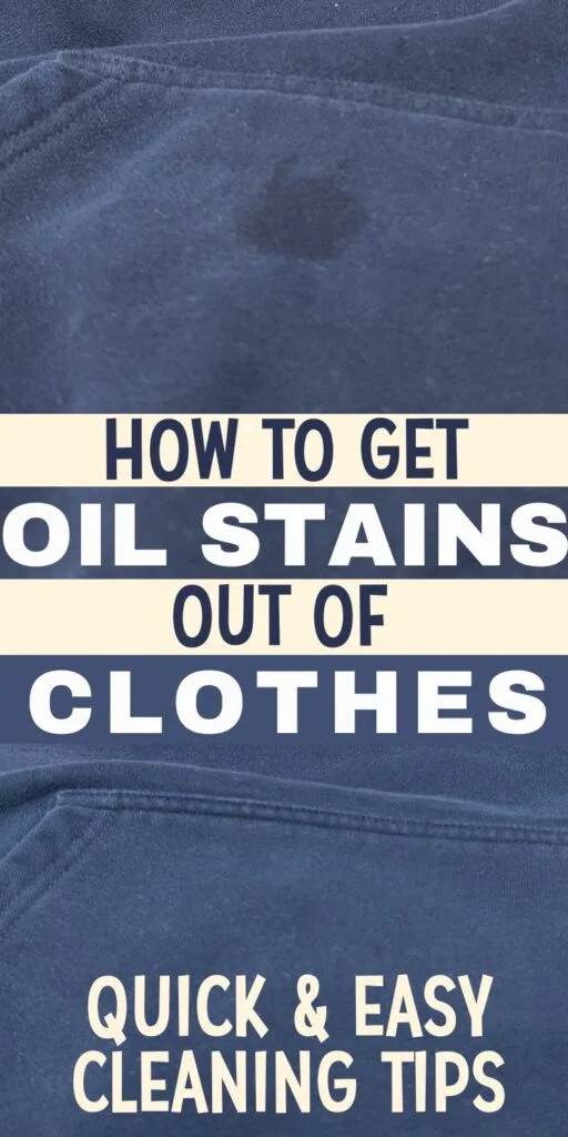 Work clothes with hydraulic oil stain on fabric